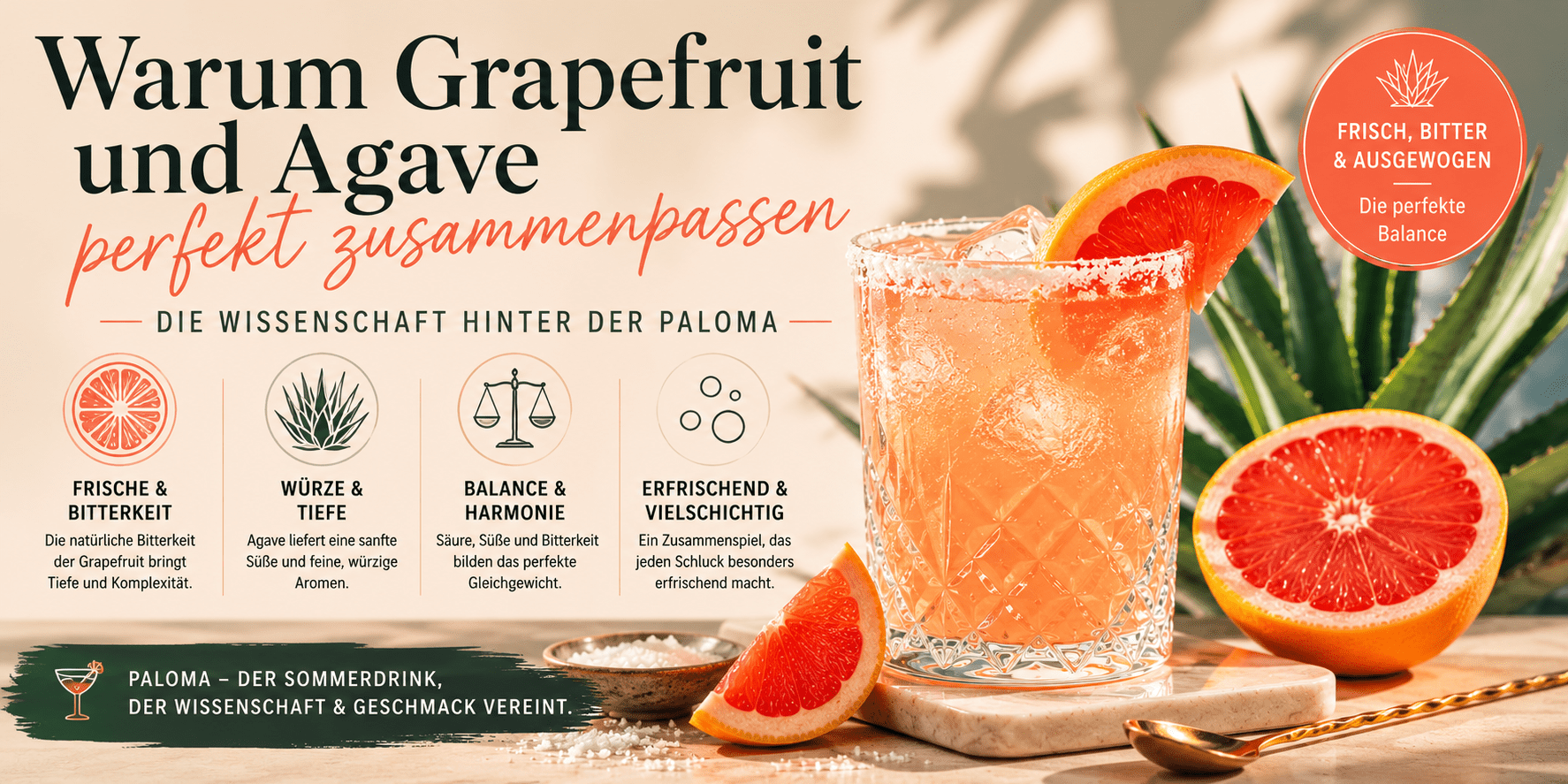 Warum Grapefruit und Agave perfekt zusammenpassen – Die Wissenschaft hinter der Paloma - Palömchen