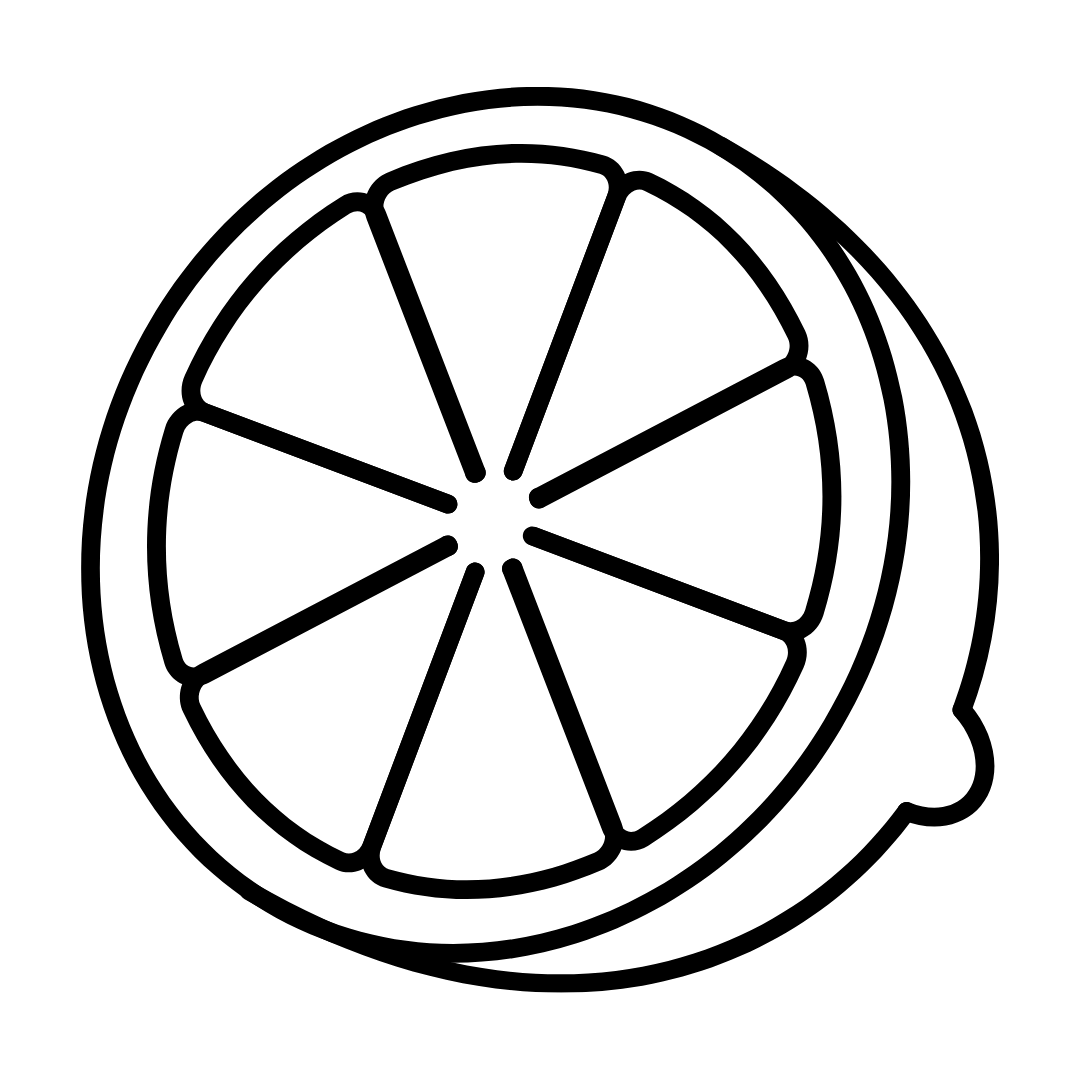 GRAFIK GRAPEFRUIT SCHWARZ TRANSPARENT