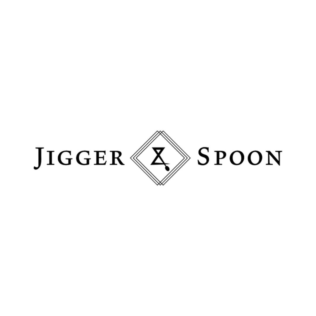 Logo Jigger and Spoon