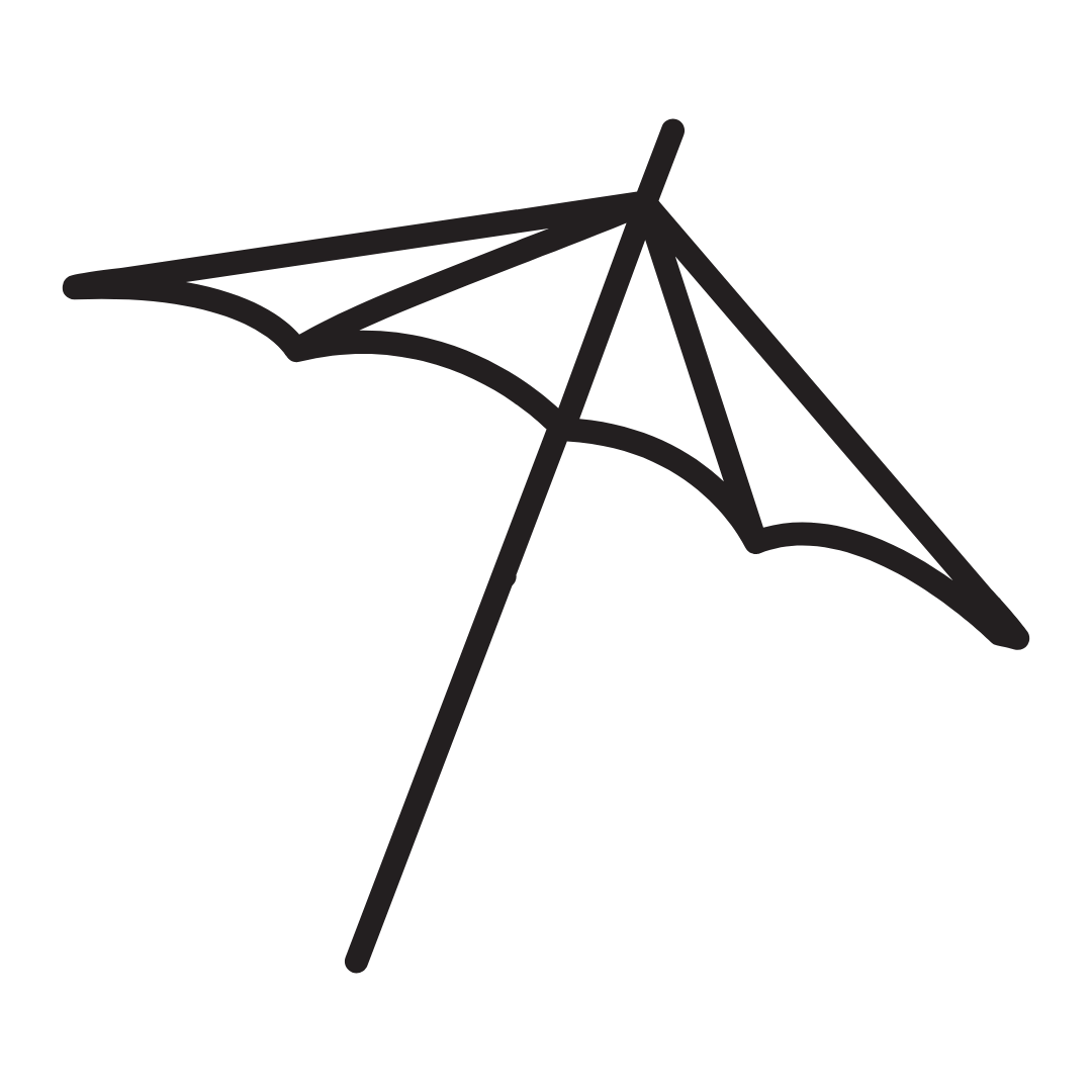 GRAFIK SONNENSCHIRM TRANSPARENT SCHWARZ