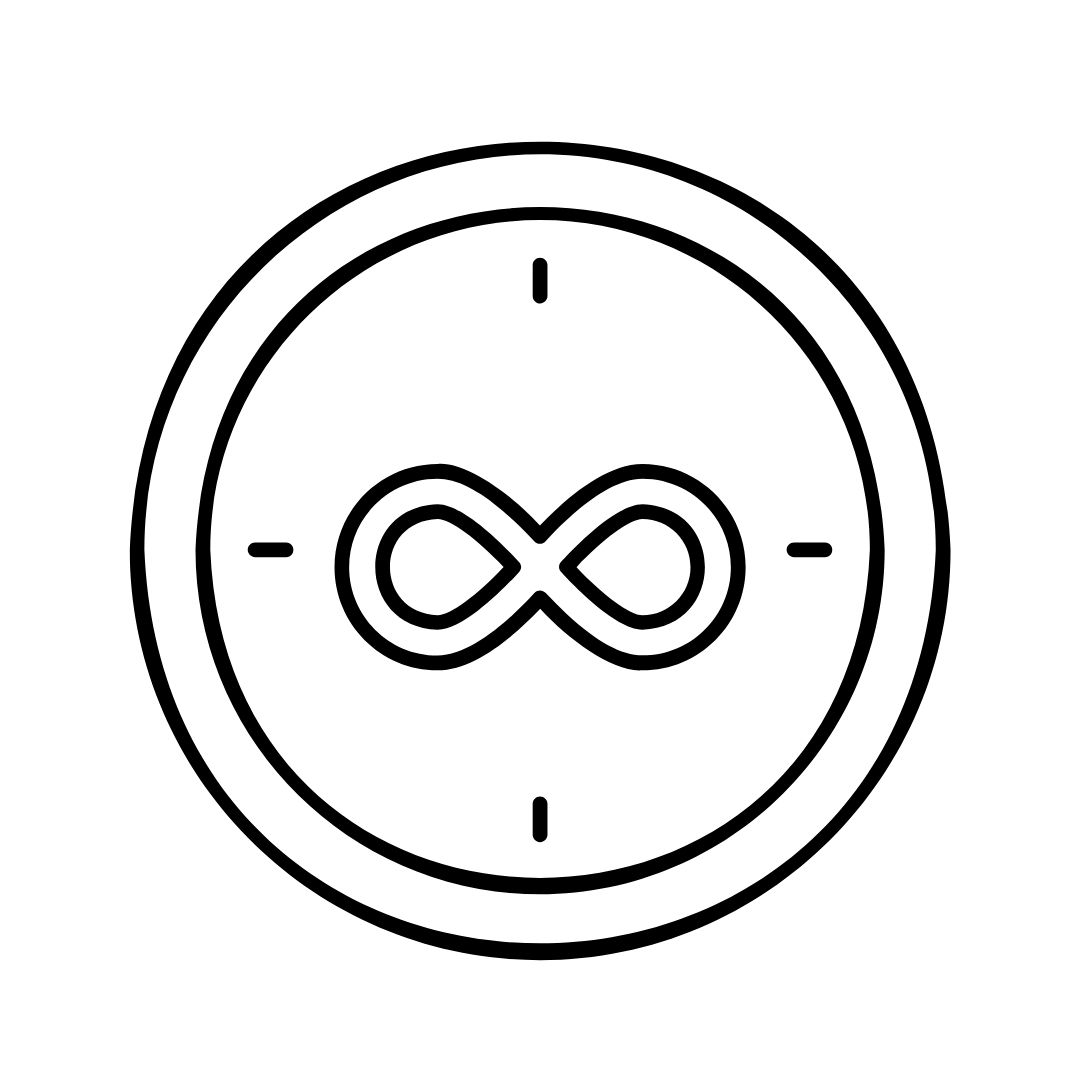 GRAFIK ZEITLOS TRANSPARENT SCHWARZ